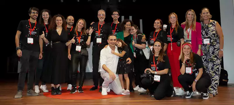 Foto con el equipo del TEDxMálaga